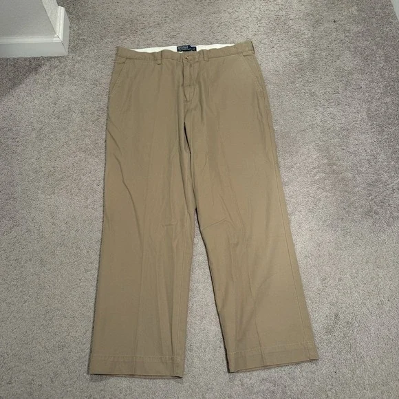 POLO RALPH LAUREN Preston Pant Mens 36X29 Brown Cotton Chino Casual - Picture 2 of 12